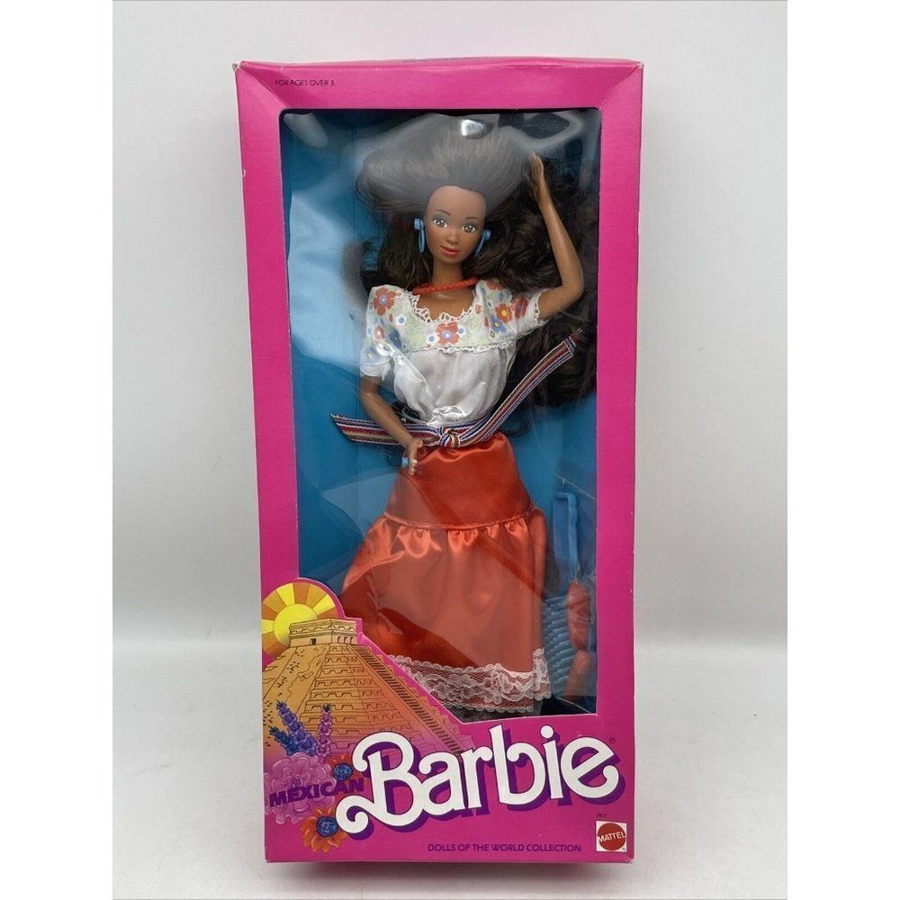 Vintage Mexican Barbie Dolls Of The World Collection 1988 Mattel 1917 NRFB
